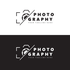 Photography logo design for photographer. camera logo vector
