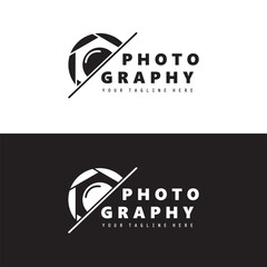 Photography logo design for photographer. camera logo vector