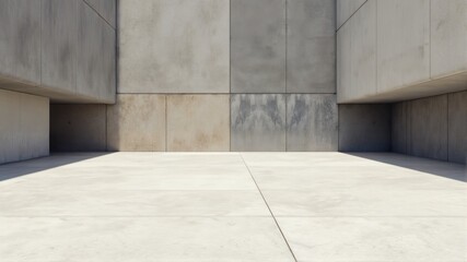 Minimalist Concrete Architecture with Open Courtyard