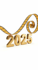 2025 New Year Gold Number Design Festive Celebration