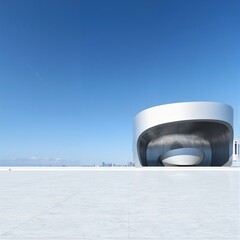 Modern Architectural Structure Under Clear Blue Sky