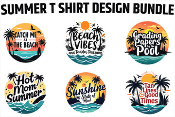 Obraz premium summer t-shirt design bundle