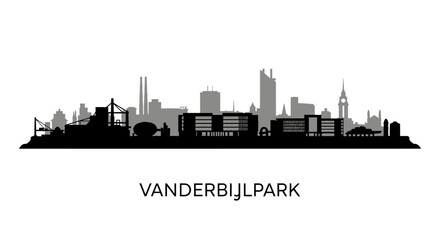 Vanderbijlpark Skyline with Silhouette South Africa.