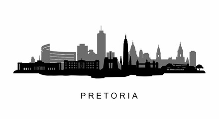 Naklejka premium Pretoria Skyline South Africa Cityscape.