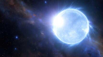Fototapeta premium Stunning Blue Hypergiant Star Celestial Phenomenon in Deep Space