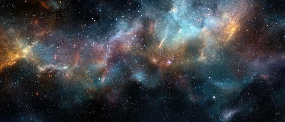 Fototapeta premium Cosmic Nebula A Vivid Celestial Tapestry