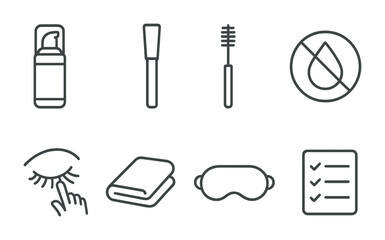 Skincare and makeup essentials for a nighttime beauty routine