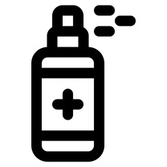 Obraz premium Hygine spray icon with line and simple style