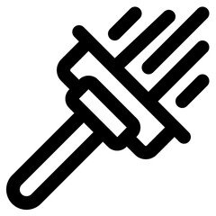 Obraz premium Wipe window icon with line and simple style