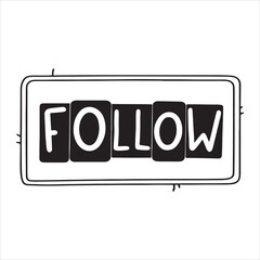 Follow Icon – Add Friend, Subscribe Symbol for Social Media and App UI