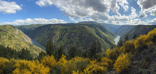 beautiful view of the Sil River Canyon, Galicia, Spain, natural landscape