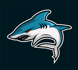 shark mascot logo design