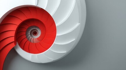 Fototapeta premium Unique spiral shaped object captured against a neutral background showcasing an elegant design aesthetic