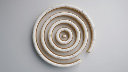 Captivating spiral shaped object illustrating upward movement inspired by fibonacci for symbolic wealth representation