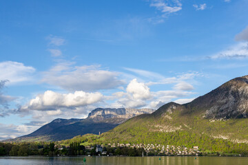 mountain lake in the mountains at annecy france