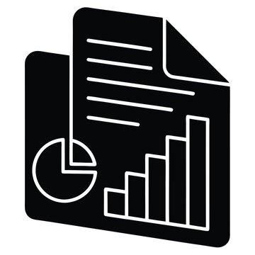 data analyst element isolated data report file on white background