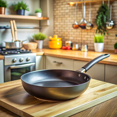 kitchen stove with a pan