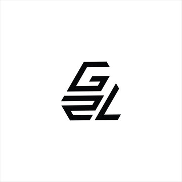 GZL Black Minimalist Monogram Logo Template.GZL Letter Logo design vector.
