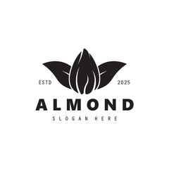 almond logo design template