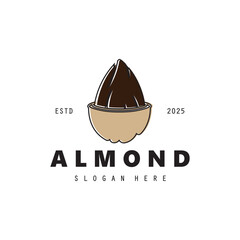 almond logo design template