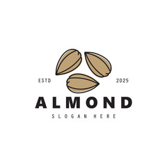 almond logo design template