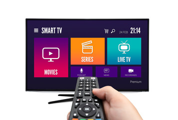 VOD multimedia TV streaming concept