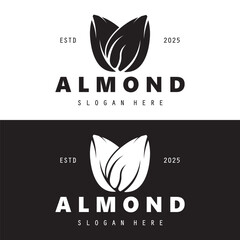 almond logo design template