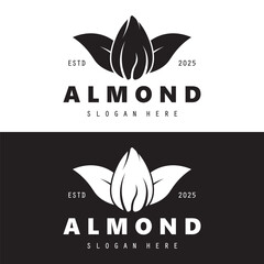 almond logo design template