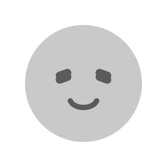 ほっこりした笑顔のゆるっとかわいい癒やし顔の絵文字 - しあわせ、癒しやリラックスのイメージ素材