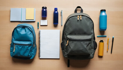 Back to School Essentials: Organized Flat Lay