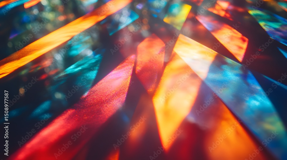 Fototapete dynamic play of vibrant colored lights creates an abstract theme perfect for backgrounds and artisti