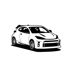 sports car silhouette vector illustration