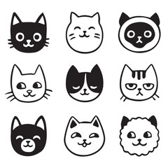 set of black cats