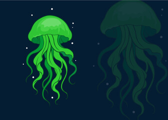 jellyfish illustration vector...