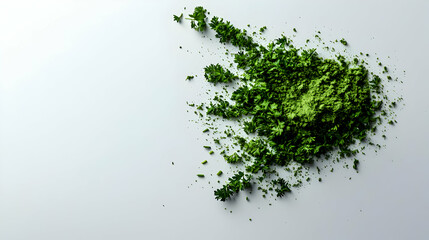 Obraz premium Abstract Green Pixel Cluster On White Background