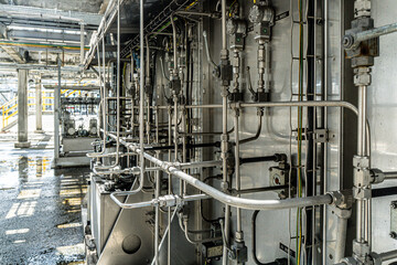 Hydraulic skid in the factory