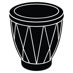 African Conga Drum Rhythmic Percussion Instrument Icon