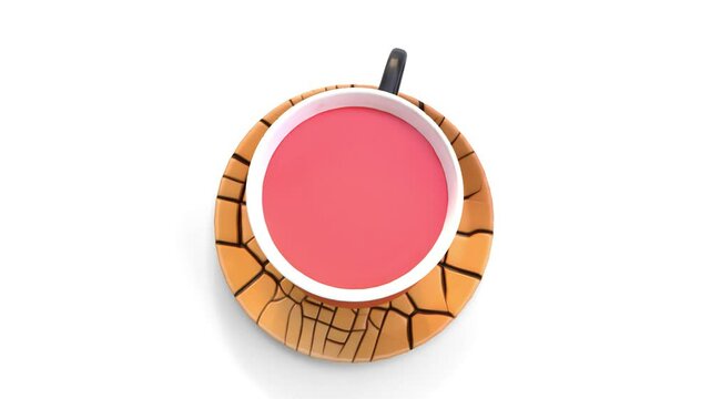 spider teacup on white background
