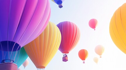 colorful hot air balloons