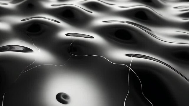 Abstract black wave pattern with dynamic lines and motion effect in modern visual art design