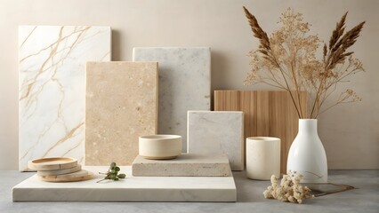 Earthy & Sophisticated Still Life with Natural Materials.