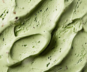 Fototapeta premium Pistachio ice cream texture, background.