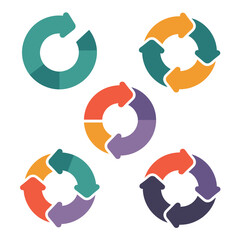 Colorful Circular Arrows for Process Diagrams and Presentations