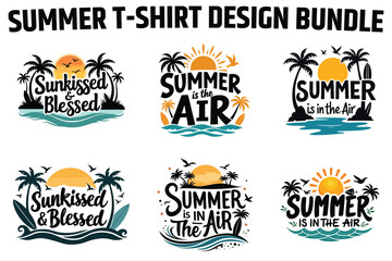 Fototapeta premium summer t-shirt design bundle