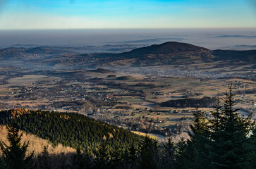 sunset in the mountains