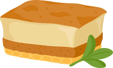 illustration greek lasagna