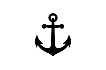A simple black and white anchor drawing