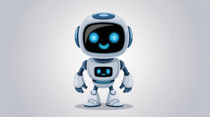 Cute Friendly Robot Character  Digital Avatar  Cartoon Bot  Technology  Future    Friendly