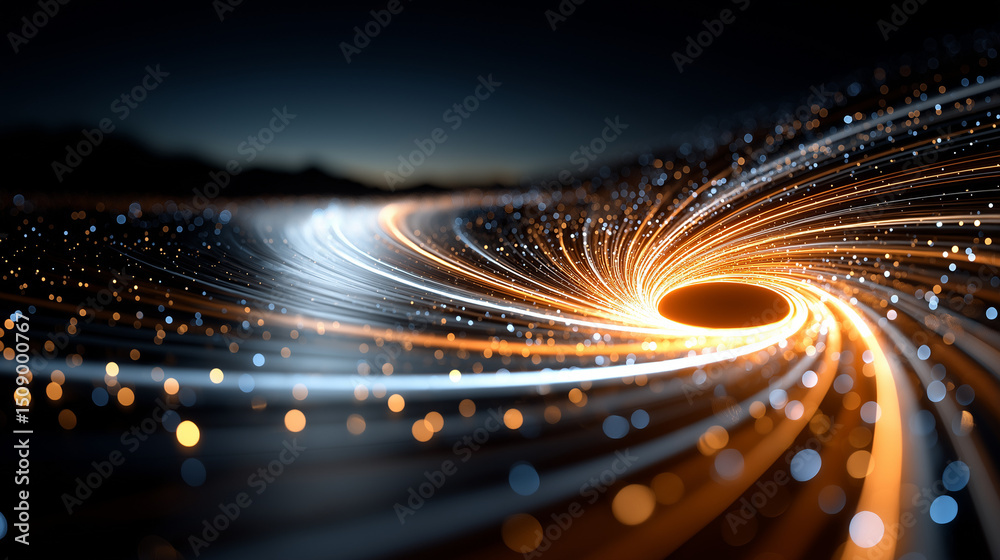 Wall mural digital vortex: a captivating visual of a digital vortex. this evocative image showcases the fusion 