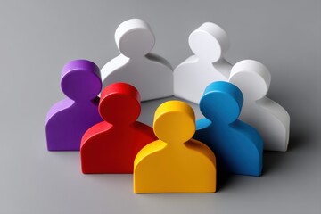 Colorful Abstract People Figures Arrangement